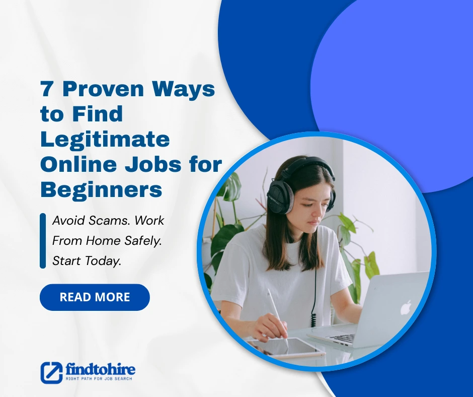 Blogs 7 Professional woman working on laptop from home searching for legitimate online jobs for beginners